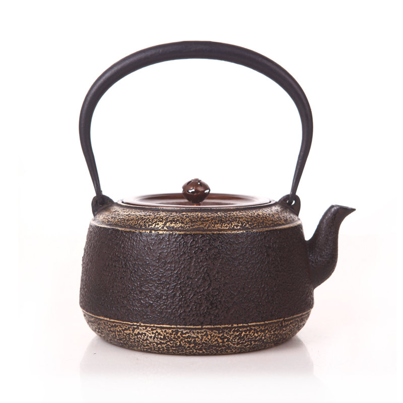 日本三玄堂鐵器描金伊藤鐵壺養生老鐵壺功夫茶具茶道煮茶壺鐵瓶茶器